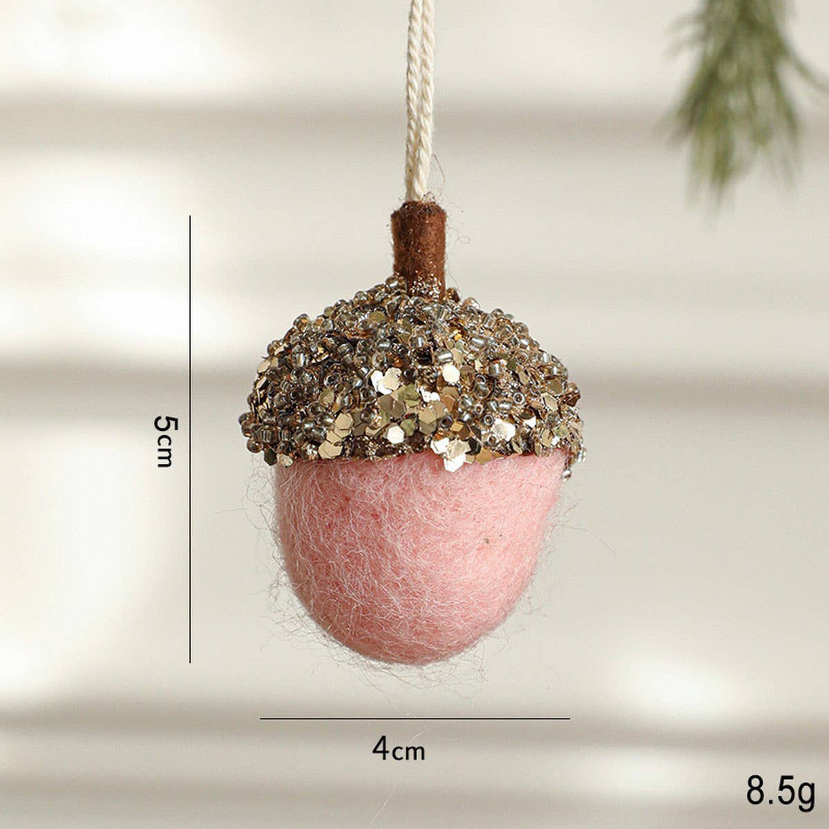 FELT PINECONE ACORN CHRISTMAS TREE ORNAMENT_CWMM9742