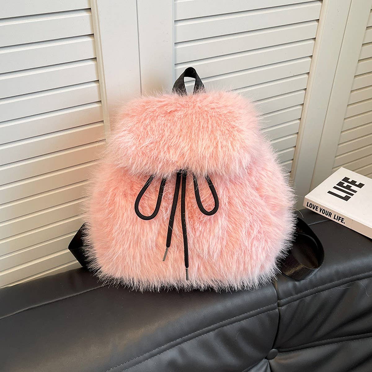 Winter Fashion All-Match Lightweight Plush Backpack_Cwab3929