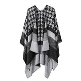 SOLID COLOR DOUBLE SIDED CAPE SHAWL OUTER CAPE_CWASC2132