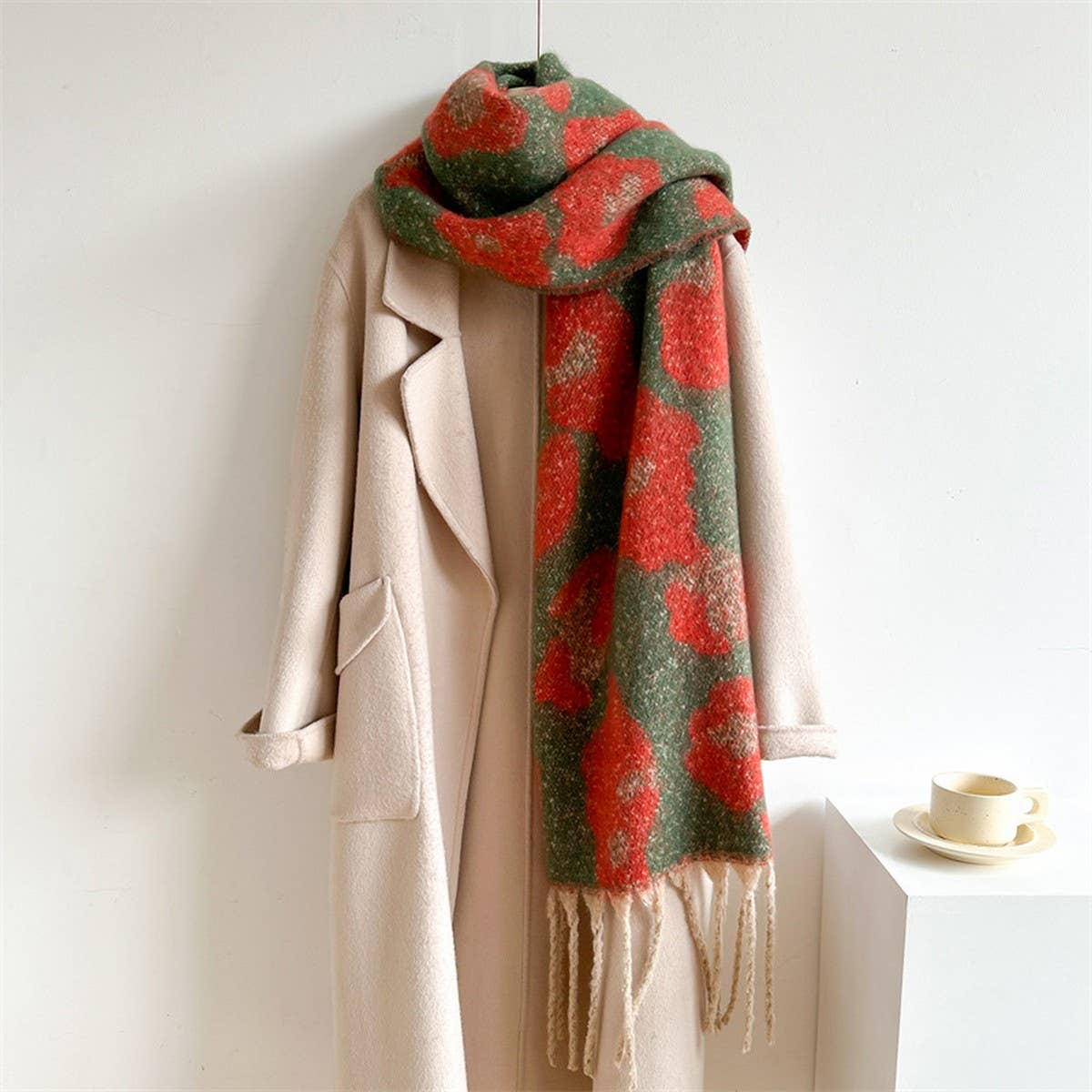 PRINT WINTER SCARF WARM THICK UNISEX SHAWL WRAP_CWASC0972