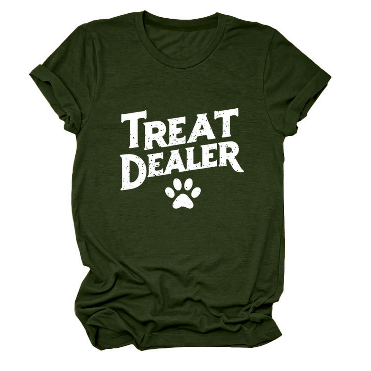 STYLISH CREW NECK SHORT SLEEVE TEE FOR WOMEN_CWDSD8365