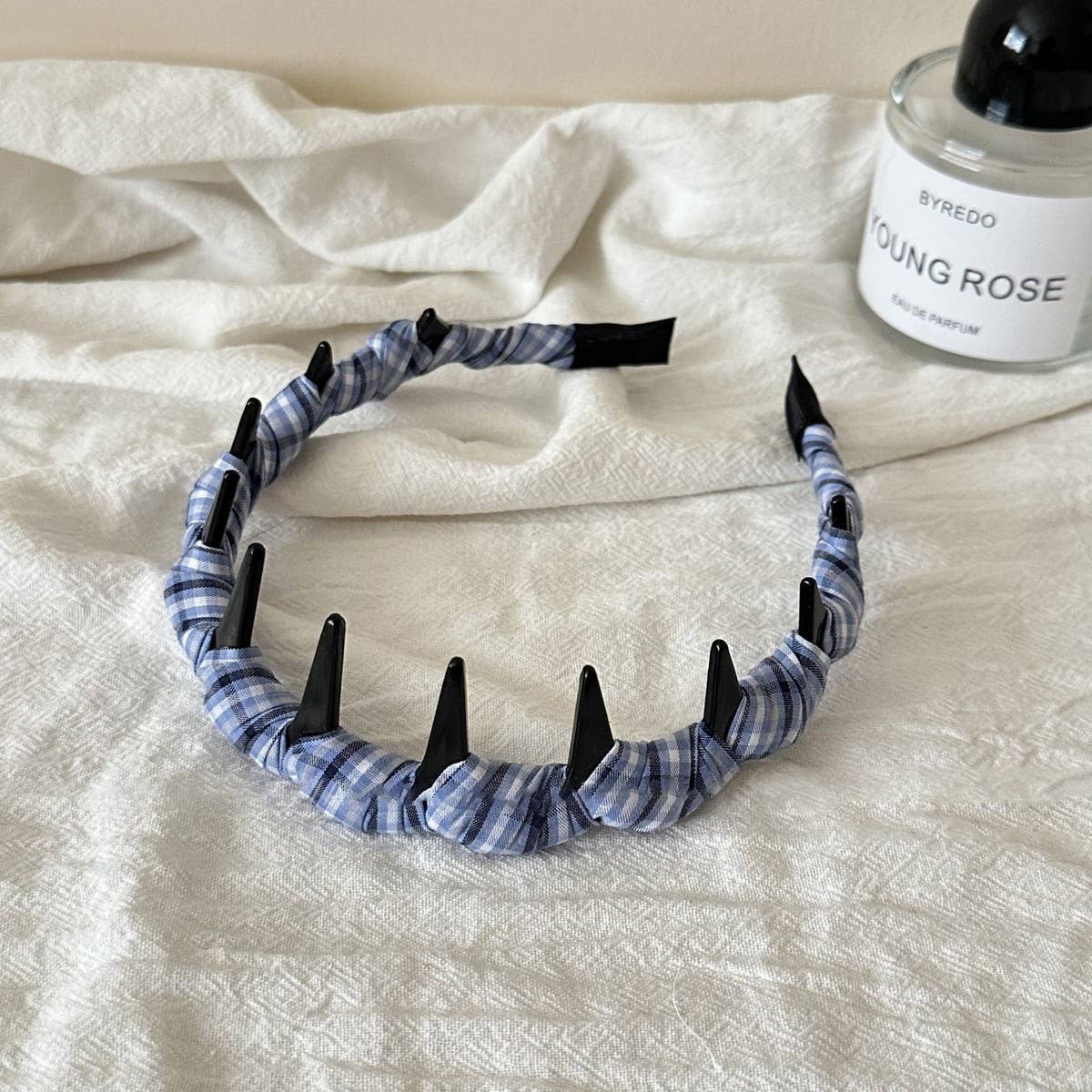 Plaid Wrapped Headband Anti Slip High Top_Cwaha08059