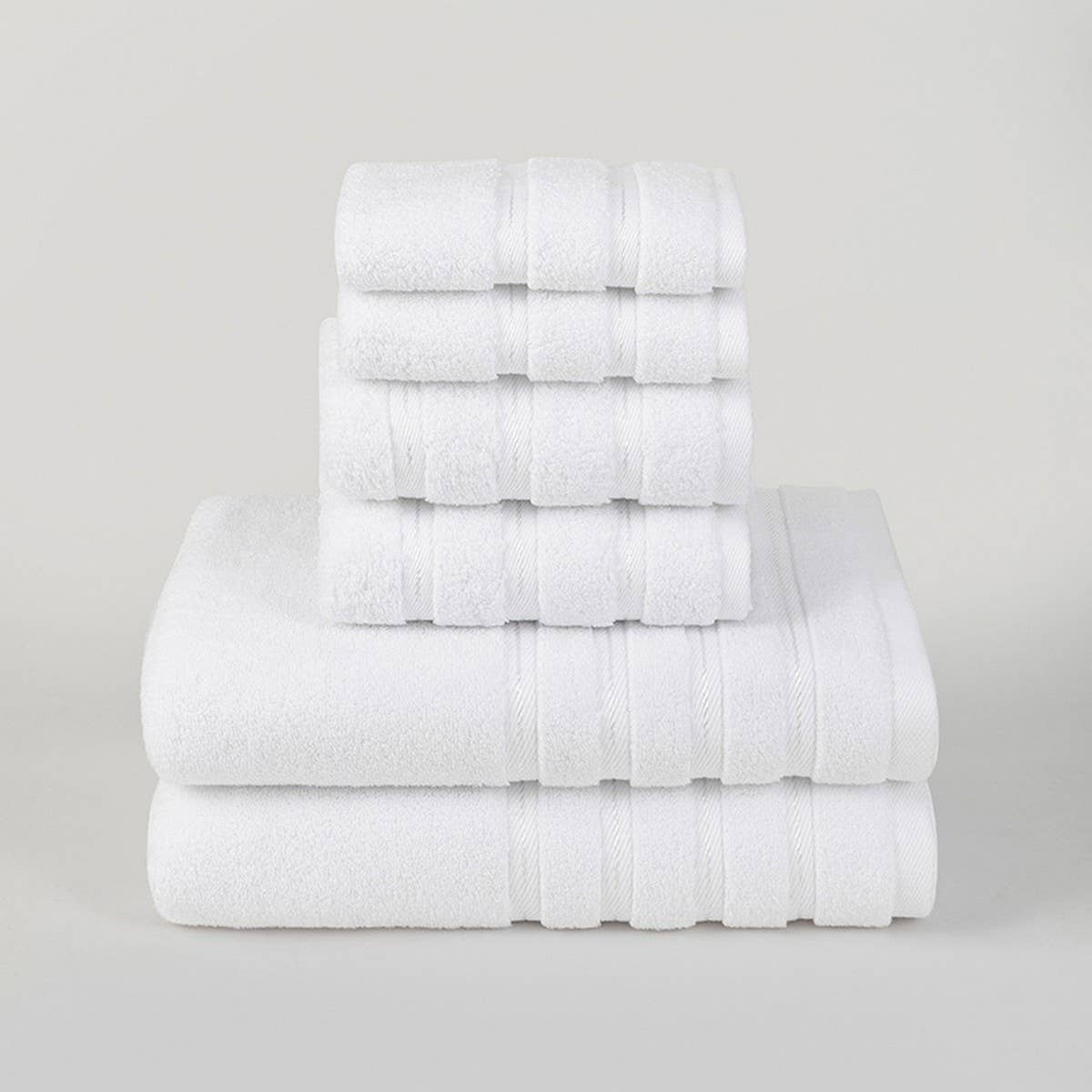 SIX PIECE SOFT ABSORBENT FACE AND BATH TOWEL SET_CWMM2283