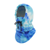 Warm Tie-Dye Hooded Cycling Ski Hat Neck Gaiter_Cwmm1709