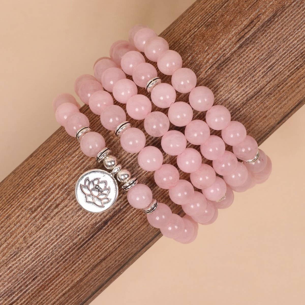 108 PINK BEADED BRACELETS WITH STRETCHY BANDS_CWAJE3935