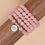 108 PINK BEADED BRACELETS WITH STRETCHY BANDS_CWAJE3935