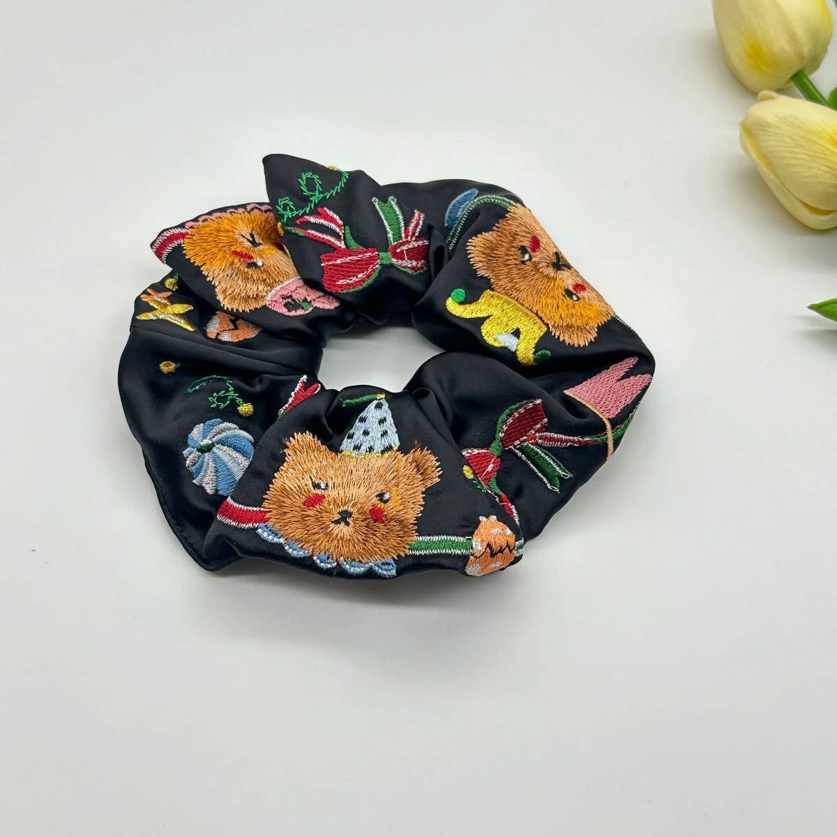 SATIN HEAVY EMBROIDERY HAIR ACCESSORY HEADPIECE_CWAHA3677