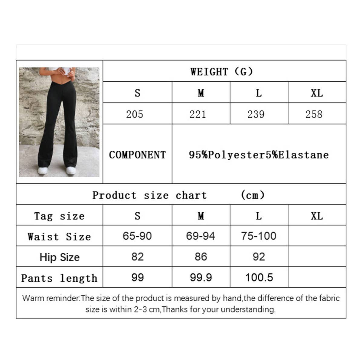 V-Waist Slimming Micro-Trumpet Slim-Fit Pants