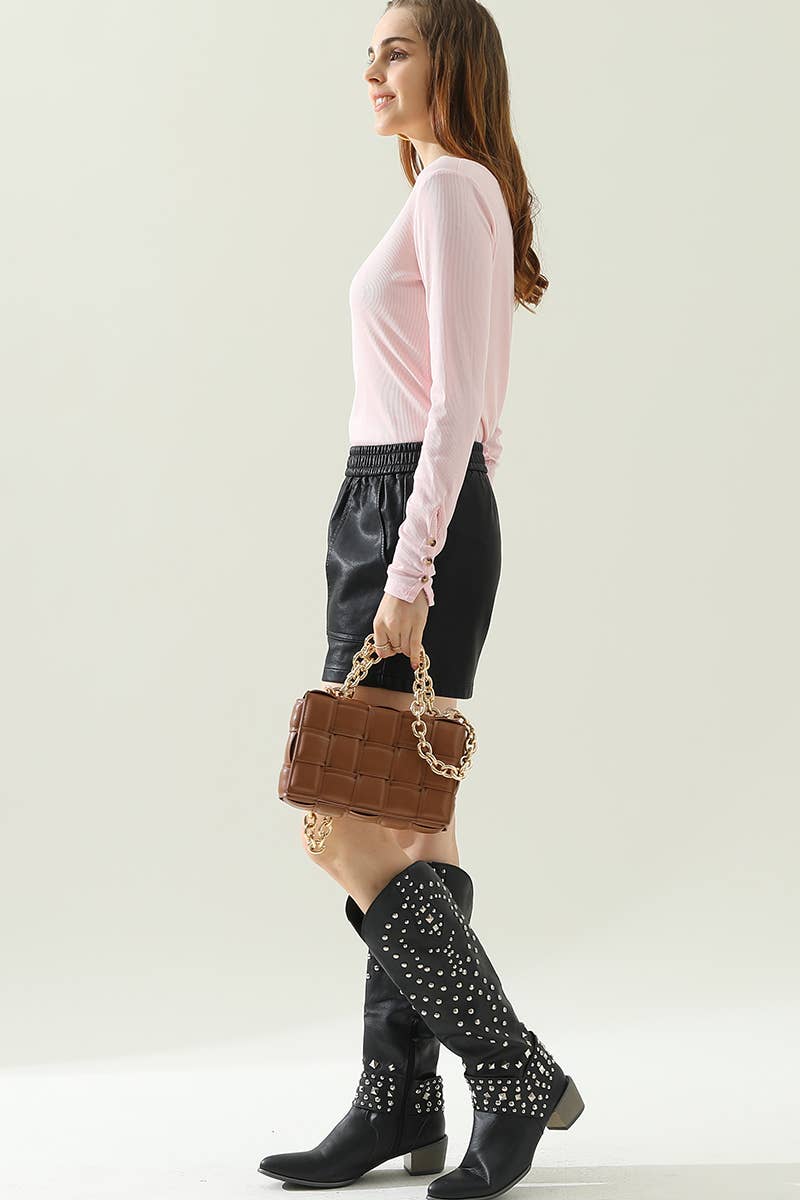 Women Fashion Long Sleeved Knit Shirt_Cwttl1458