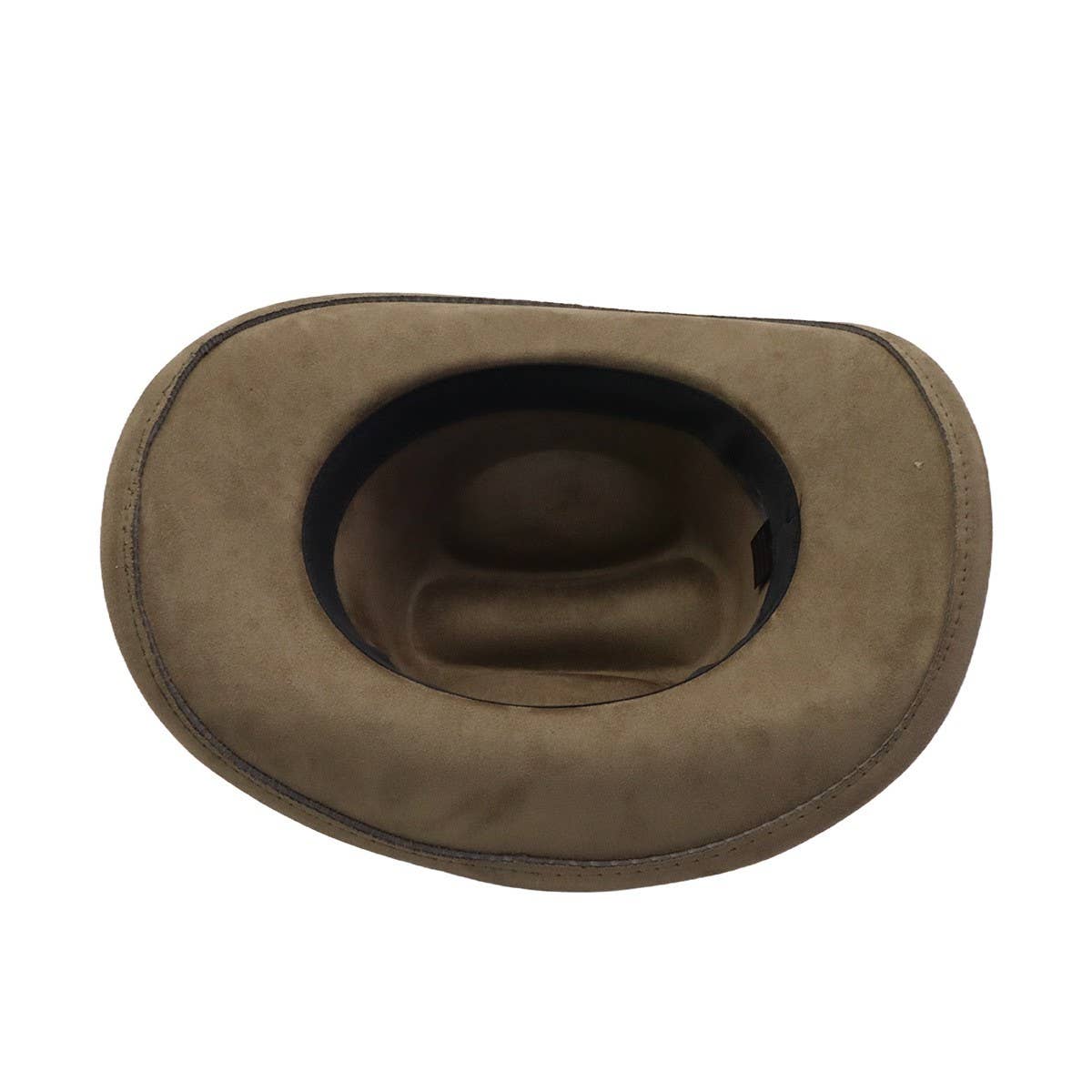 MEN WOMEN SUEDE COWBOY FEDORA ETHNIC DESIGN_CWAH04420