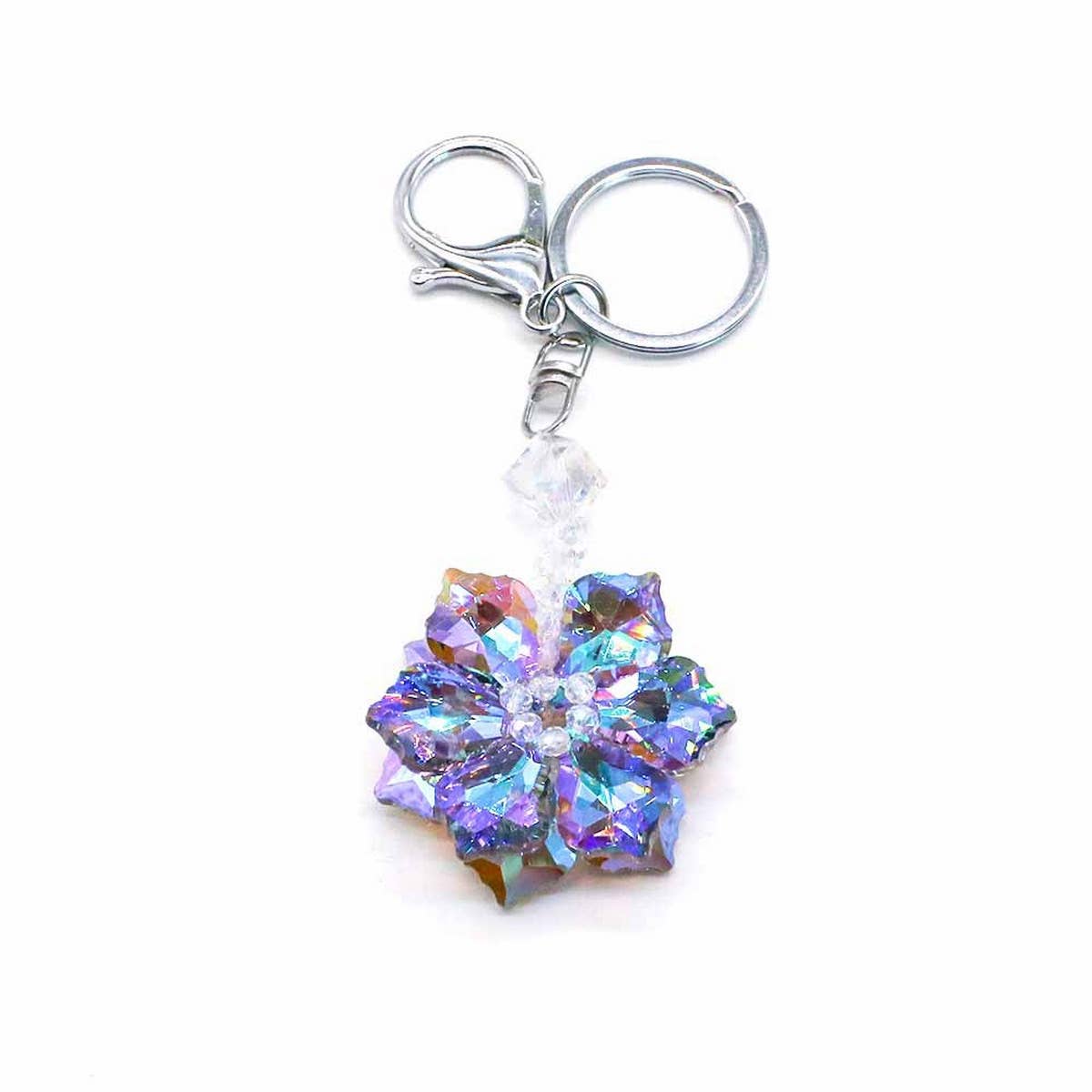 COLORFUL CRYSTAL FLOWER KEYCHAIN_CWMM1566