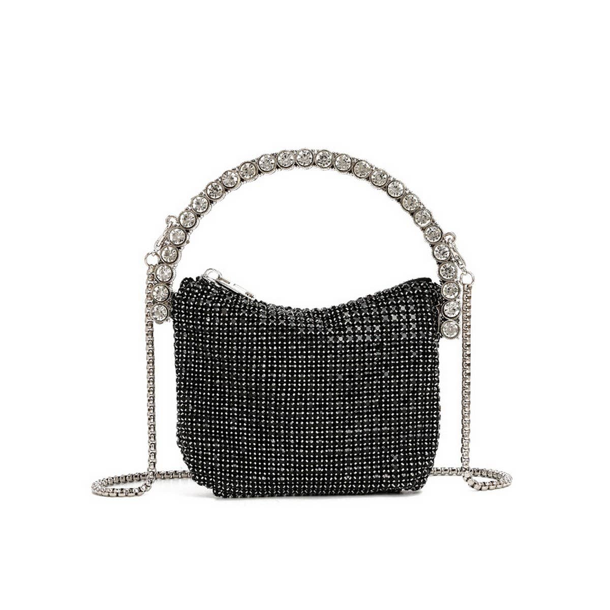 Fashionable Rhinestone Top-Handle Evening Bag_Cwab3604