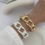DESIGN METAL GLOSSY WATER DROP HUG BRACELET_CWMM3086