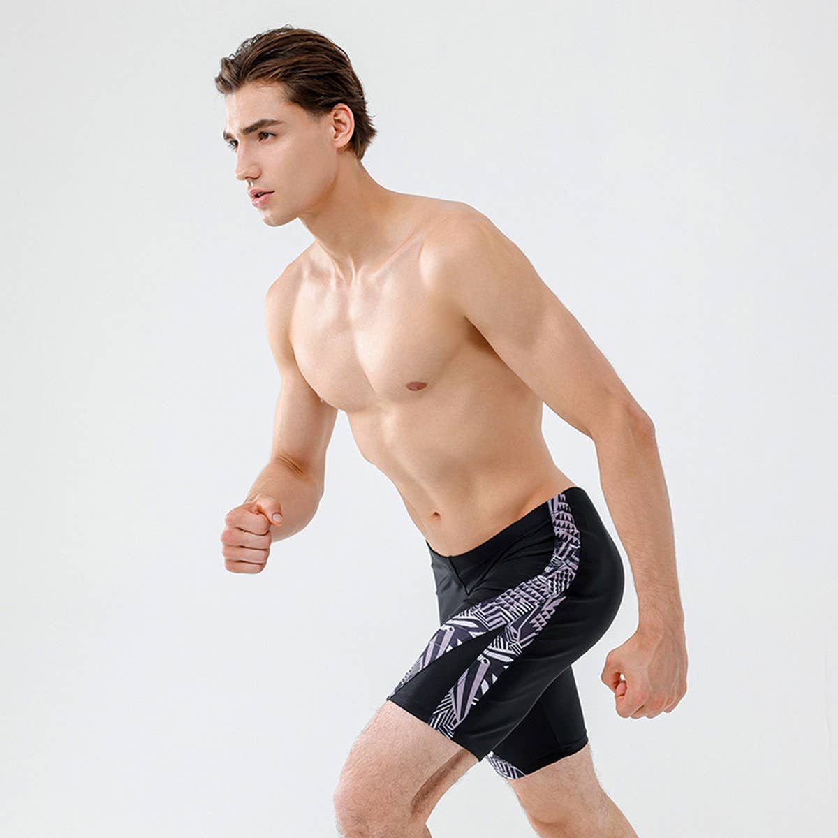 MENS 5 INCH LINED QUICK DRY SWIM SHORTS PLUS SIZE_CWMM6771