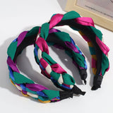 BOHEMIAN WIDE BRIMMED COLORFUL TWIST HEADBAND_CWAHA2193