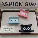 CUTE CAT HAIR CLAW SOLID ACETATE CLIP FOR GIRLS_CWAHA5745