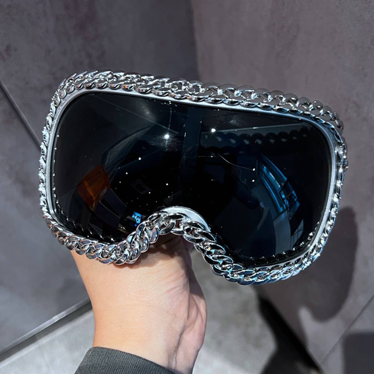 RETRO FUTURISTIC METAL PUNK SUNGLASSES_CWASG0807
