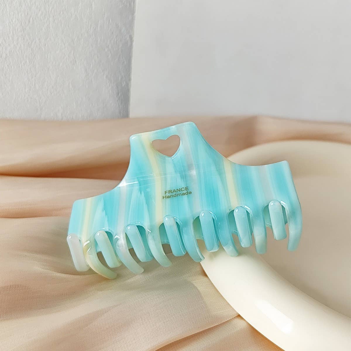 Striped Heart Acetate Claw Clip ? Summer_Cwaha07222