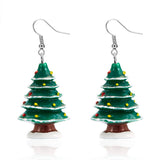 CHRISTMAS TREE SNOWFLAKE EARRINGS_CWAJE2397