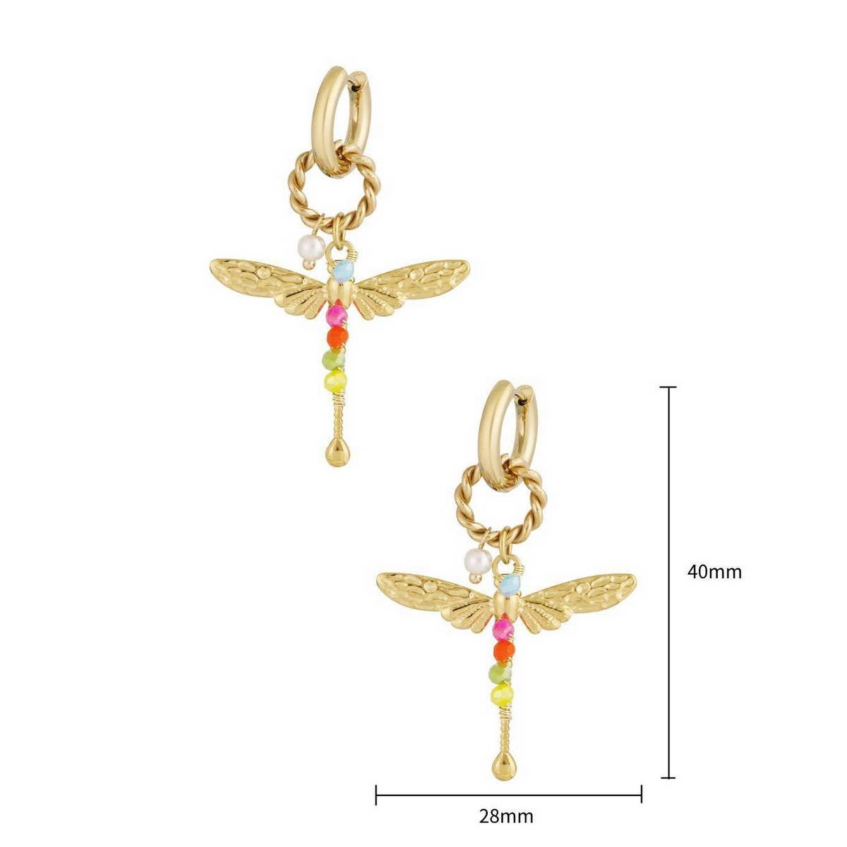 COLORFUL TEMPERAMENT FASHION DRAGONFLY EARRINGS_CWAJE5125
