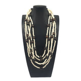 MULTI LAYERED WOODEN BEAD BOHEMIAN NECKLACE_CWMM4572
