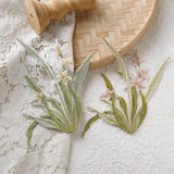 ORCHID EMBROIDERED IRON ON PATCH FOR STAIN REPAIR_CWMM5924