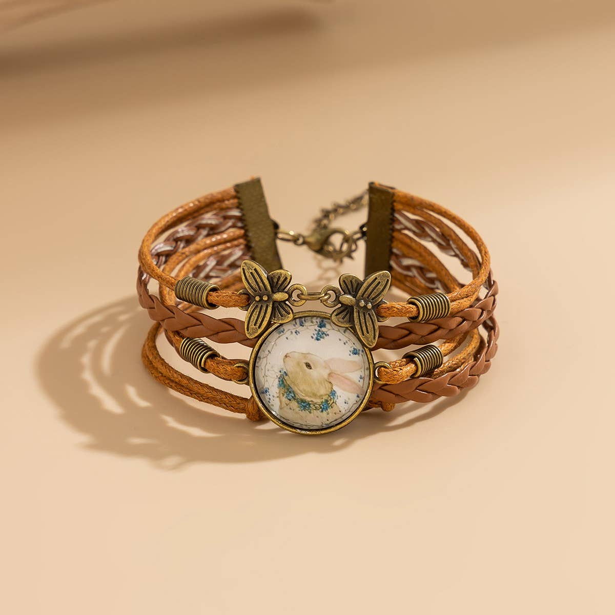 ALPHABET COLORFUL LOVE RABBIT BEADED BRACELET_CWAJE1482