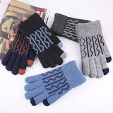 Winter Warm Jacquard Knitted Touch Screen Gloves_Cwag0237