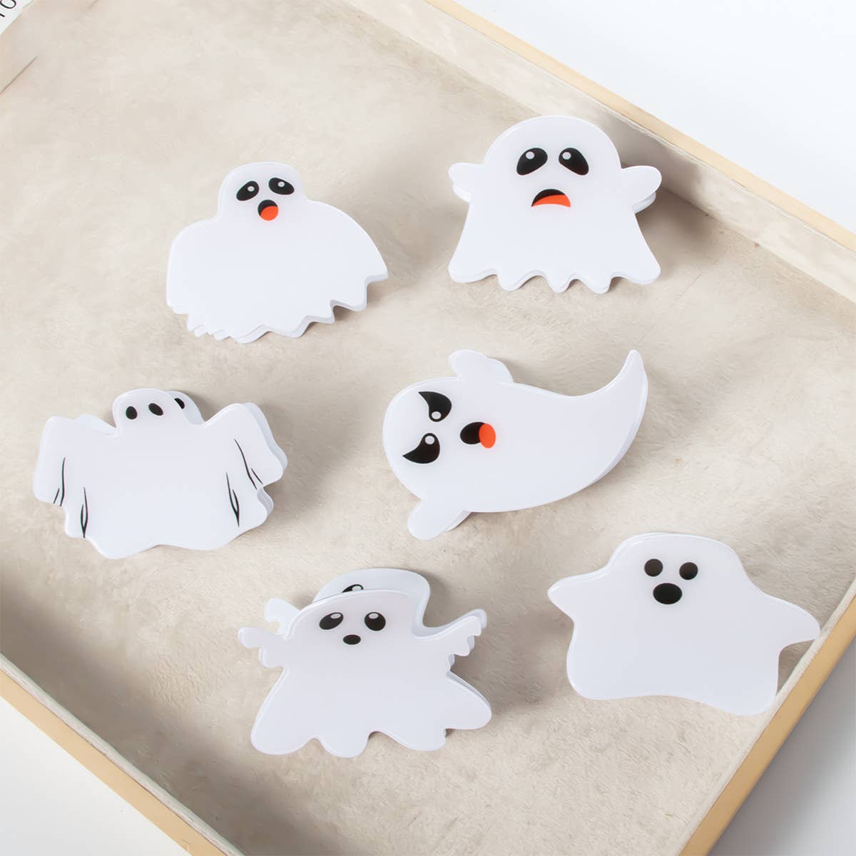 HALLOWEEN GHOST HAIR CLAW BACK BUN SPOOKY CLIP_CWAHA1456