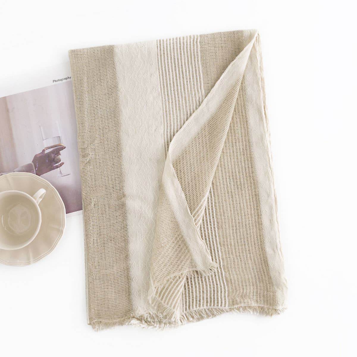 BOHO FAUX CASHMERE SCARF VINTAGE WRAP FOR WOMEN_CWASC1005