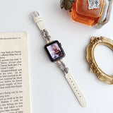 IWATCH8 1 SE TIBETAN SILVER GENUINE LEATHER STRAP_CWWW0071