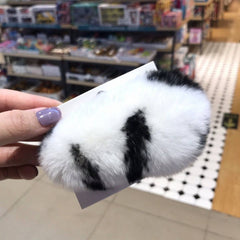 FURRY MINK HAIR CLIP CUTE FLUFFY BB BARRETTE_CWAHA3308