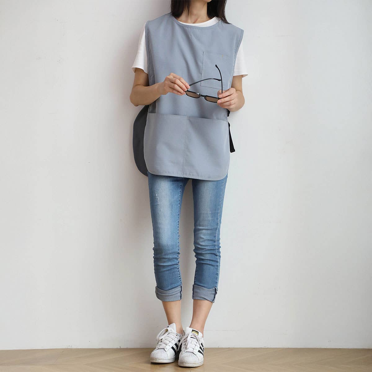 Waterproof Short Linen Aprons With Pockets_Cwmm3302