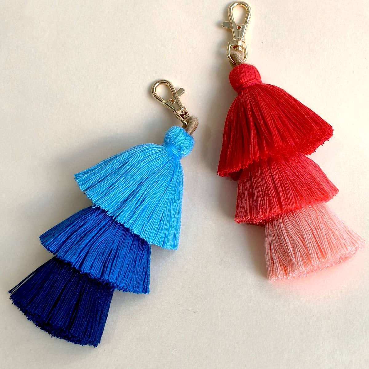 HANDMADE COTTON ROPE TASSEL KEYCHAIN_CWMM1558