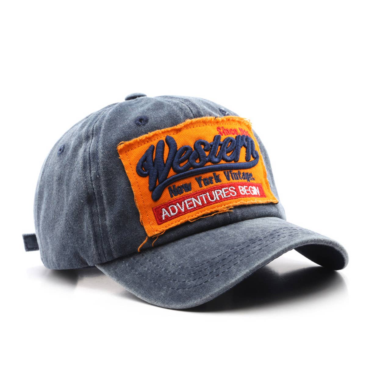 SPRING AUTUMN WASHED LETTER PATCH BASEBALL HAT CWAH1288