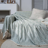 GEOMETRIC JACQUARD RETRO AMERICAN SOFA THROW_CWMM1652