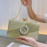 2024 NEW RHINESTONE RING PLEATED CLUTCH_CWAB2525