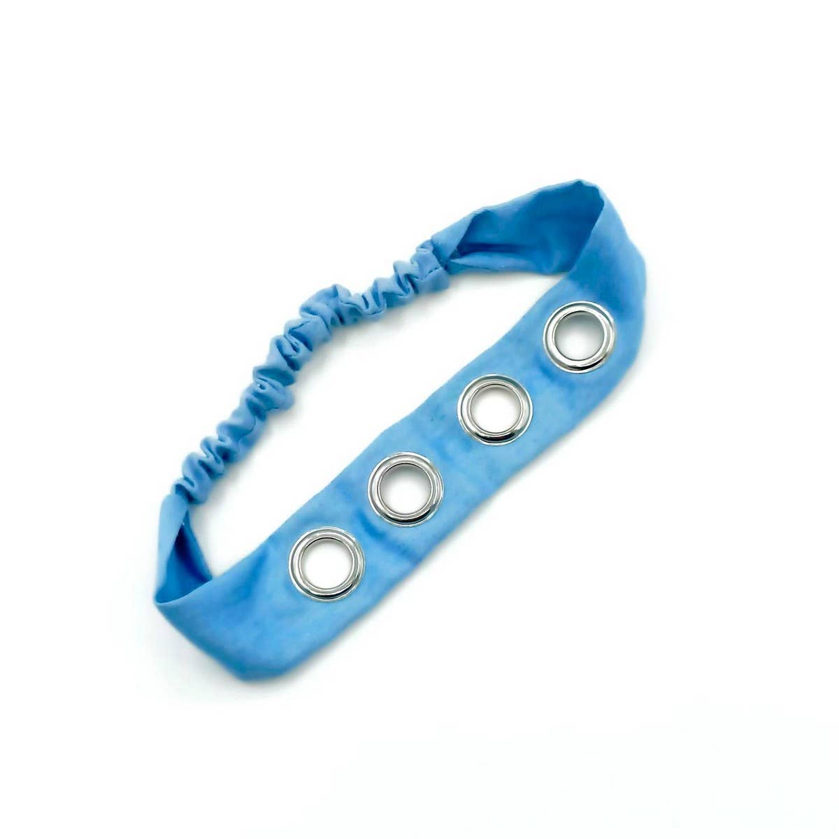 DENIM PUNK HEADWRAP WITH METAL STUDS_CWAHA6312