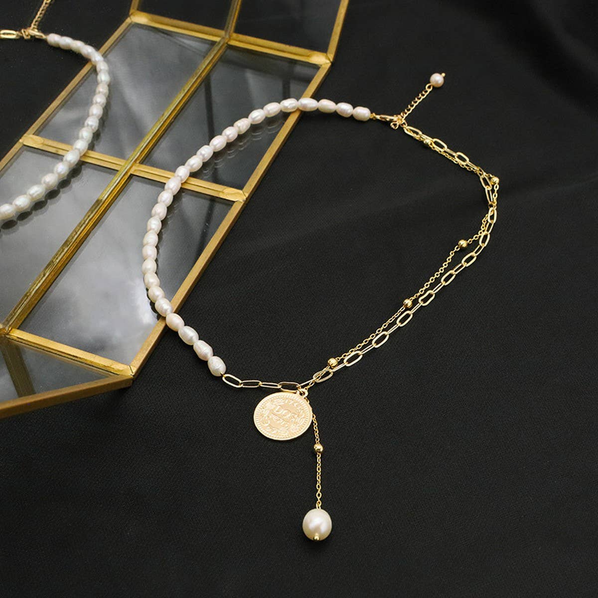 LUXURY NATURAL FRESHWATER PEARL NECKLACE_CWAJE3850