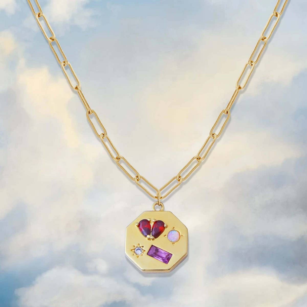 Womens Irregular Horseshoe U-Shaped Necklace_Cwmm5304