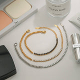 18K GOLD WHITE ZIRCON TENNIS BRACELET STEEL_CWAJE4842