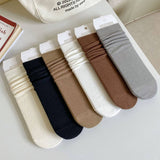 Women Solid Color Straight Socks Joker Socks_Cwms0287