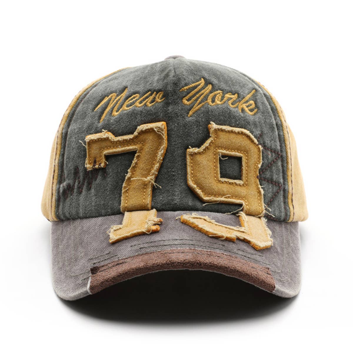 Vintage Washed Distressed Number Cap Outdoor Hat_Cwah1264