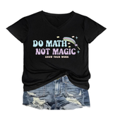INSPIRATIONAL MATH QUOTE V NECK TEE FOR WOMEN_CWTTS1477
