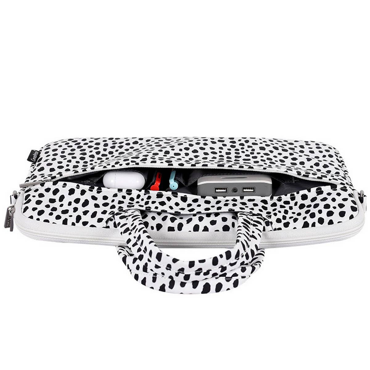 BLACK AND WHITE LAPTOP BRIEFCASE NOTEBOOK CASE_CWAB3324