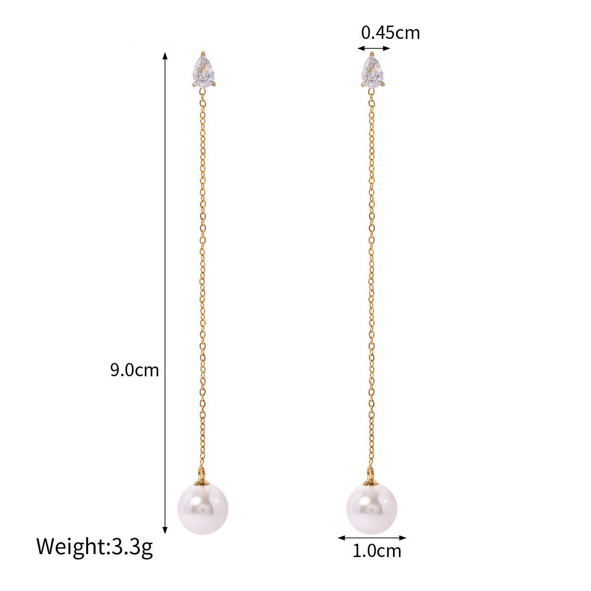 EXQUISITE PEARL ZIRCONIA 18K EARRINGS_CWAHA0906