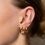 IRREGULAR CONVEX AND CONCAVE DESIGN ROUND EARRINGS_CWAJE1761