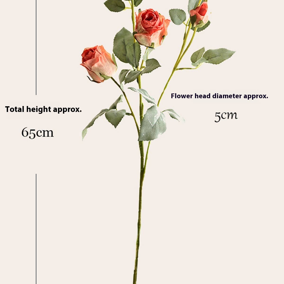 BURNT EDGE LOLA ROSE ARTIFICIAL FLOWER PROP_CWMM6569