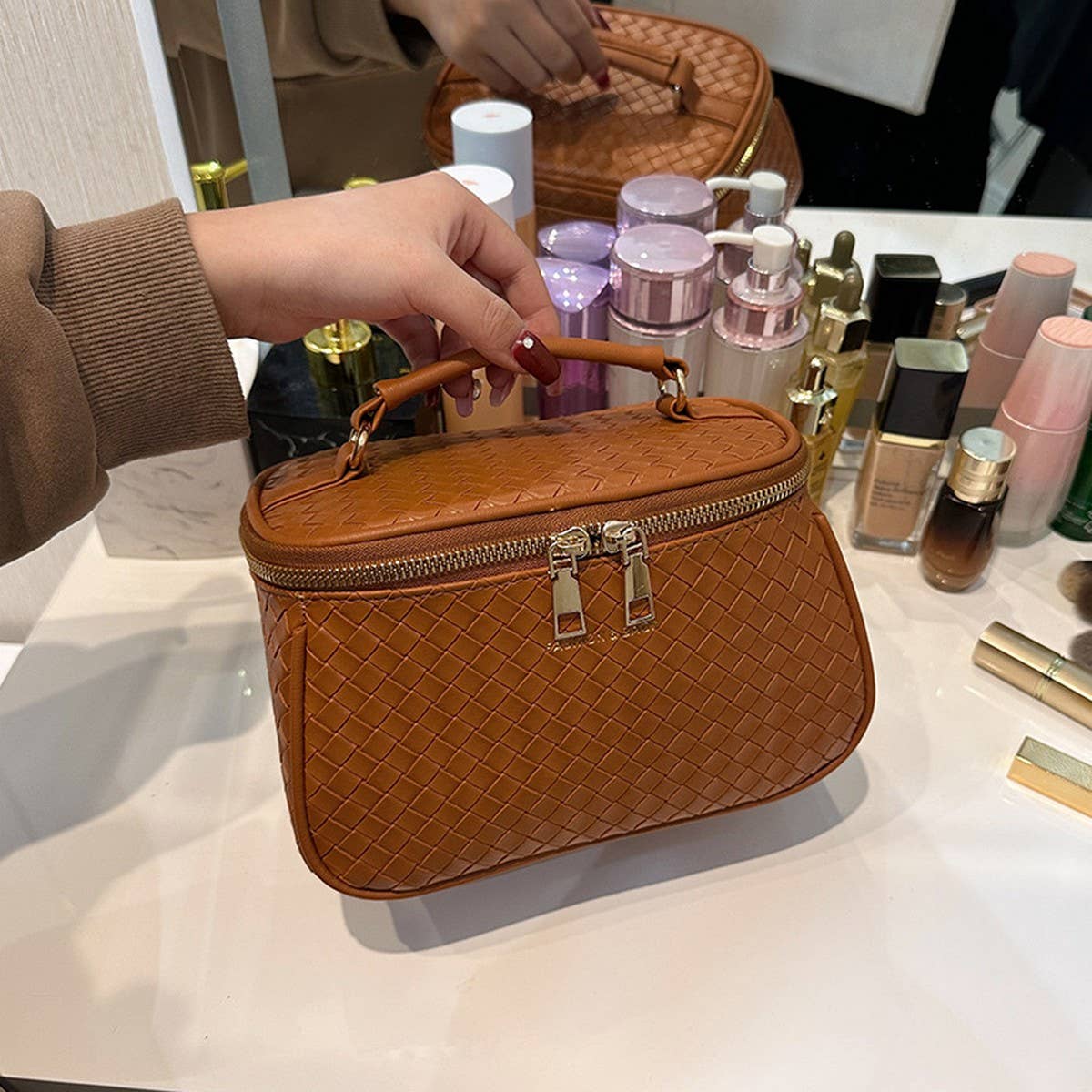 Ven Pattern Large Capacity Cosmetic Bag_Cwab4419