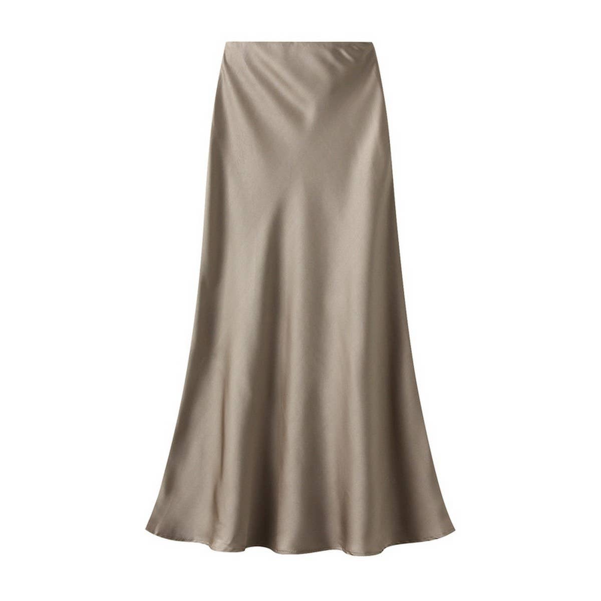 SILKY HIGH WAIST FISHTAIL BODYCON MIDI SKIRT_CWBMS0368
